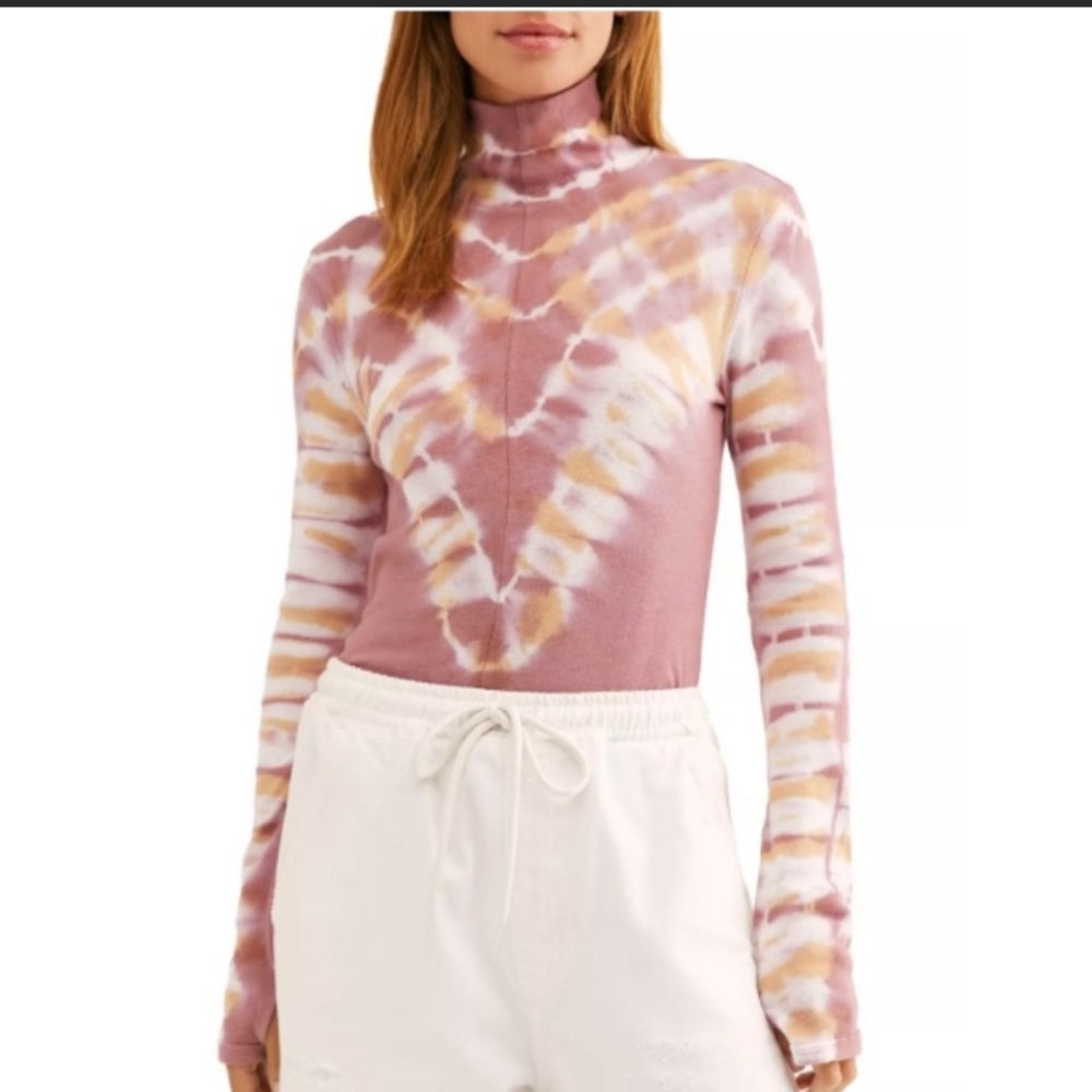 We-The-Free-Womens-Psychedelic-Jersey-Tie-Dye-Turtleneck-Top-Purple